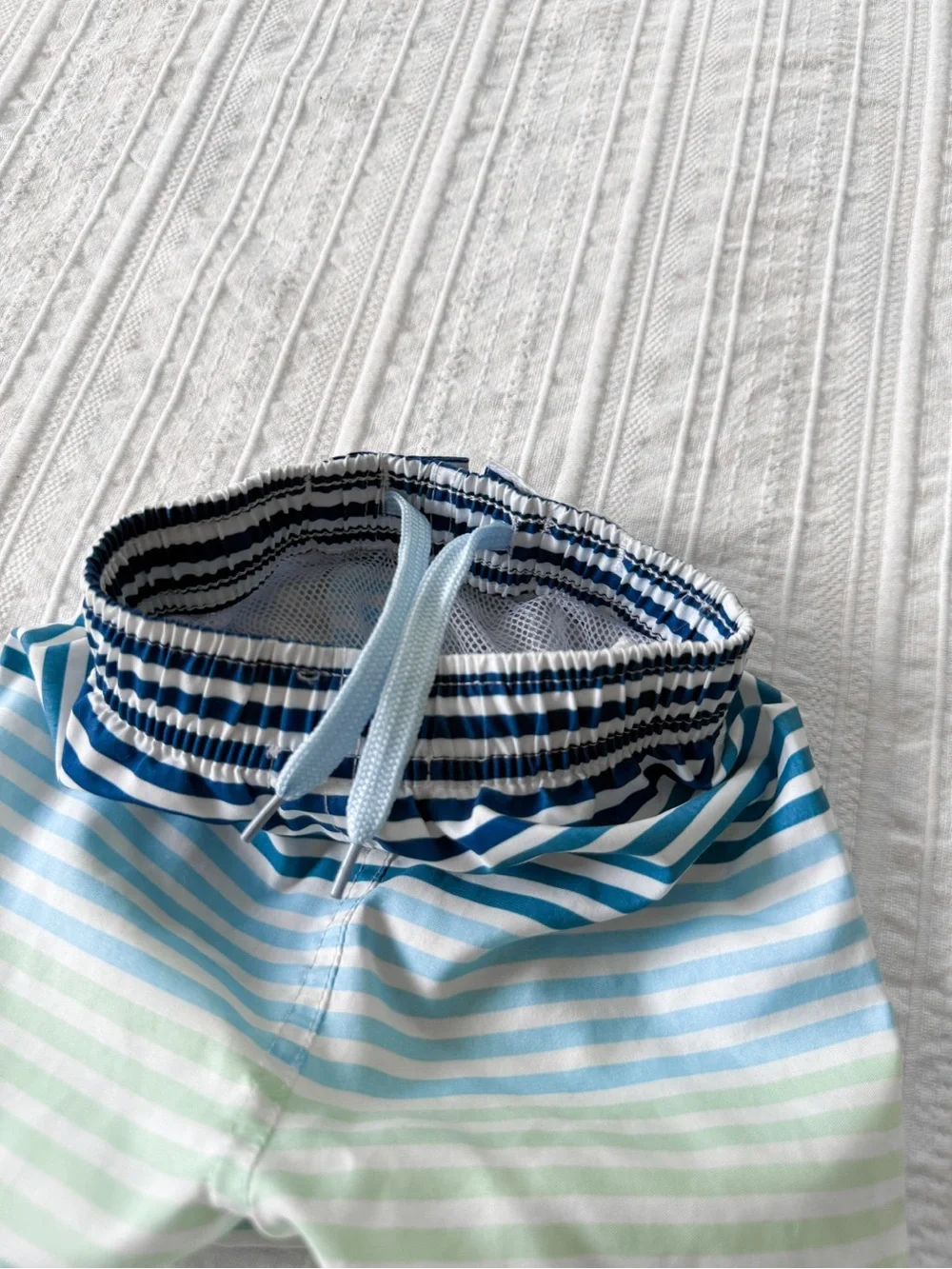 RuggedButts Baby Boy Coastal Stripe Swim Trunks 6-12M